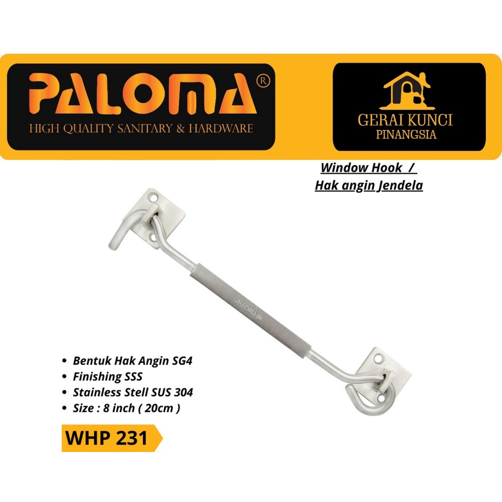 Hak Angin Paloma WHP 231 8" Kotak SSS