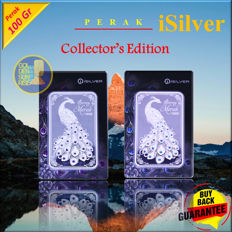 Perak iSilver Fine Silver 100 Gram Collector Edition - Burung Merak