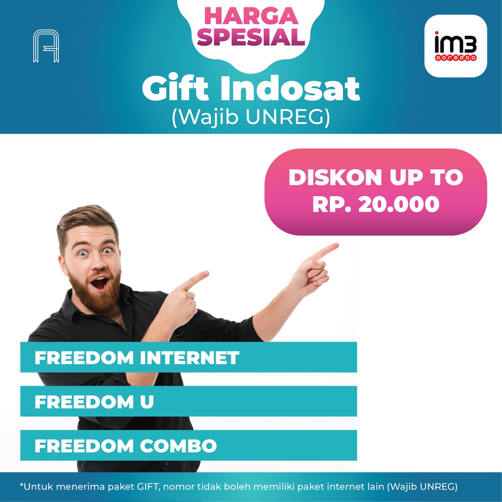 Kuota Indosat Gift Murah | Freedom Internet | Freedom Unlimited | Freedom Combo (Terbaru)
