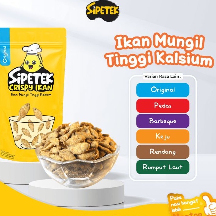 

SiPetek Ikan Crispy | snack anak | snack bayi | camilan anak | cemilan bayi | camilan sehat | cemilan sehat | baby fish | ikan crispy