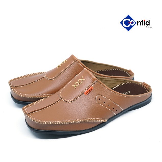 Sepatu Selop Bahan Kulit New Style Anti Slip Branded (Beta 02)