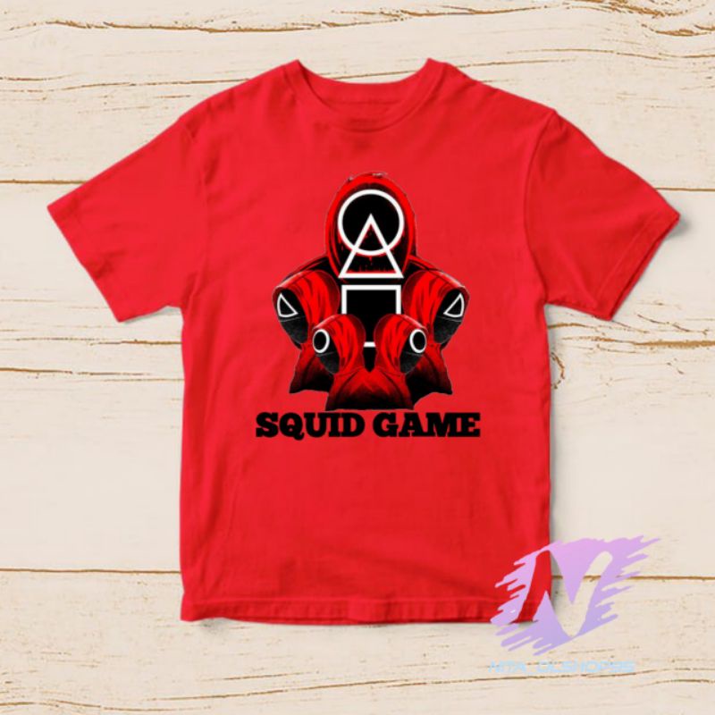 baju squid game kaos anak squad game mobile Netflix