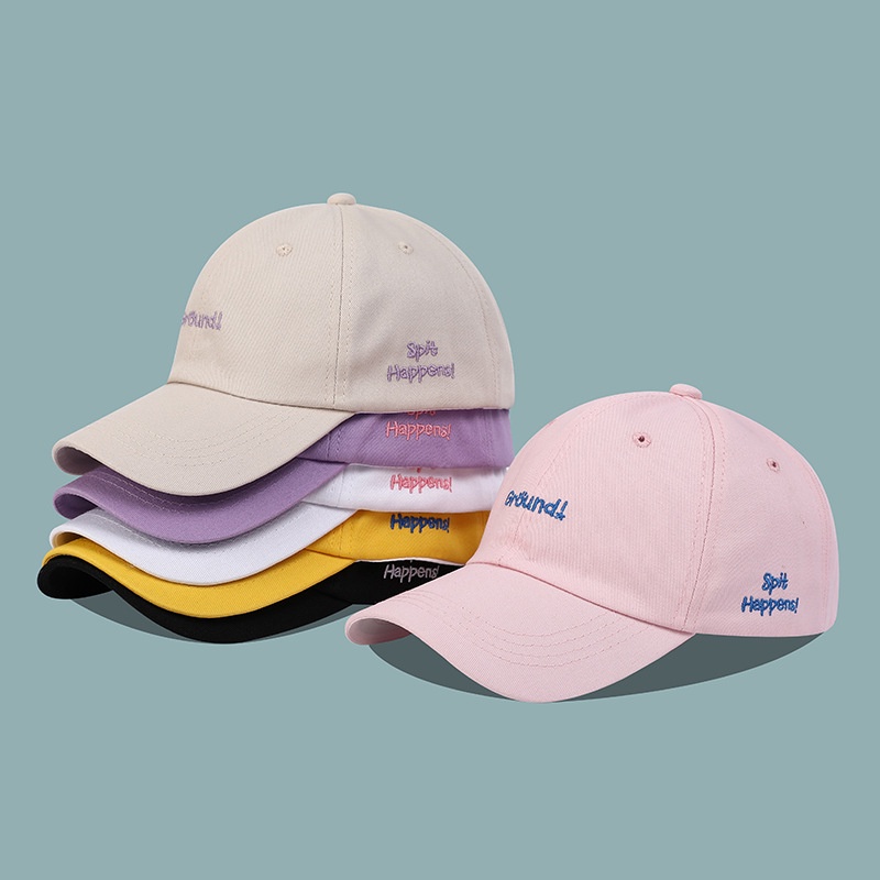 Topi Baseball Matahari Musim Panas Motif Bordir Gaya Korea Jepang Untuk Wanita