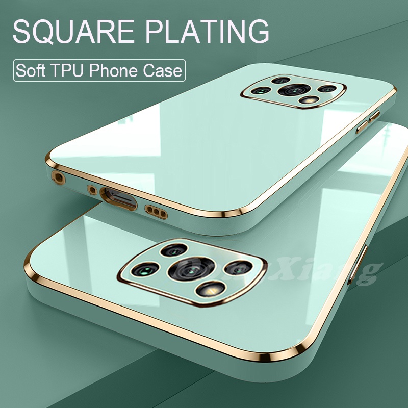 Casing Soft Case Karet 6D Mewah Untuk Xiaomi Poco X3 NFC GT X3Pro M3 Pro Mi 11 Lite 11T 10T Note7