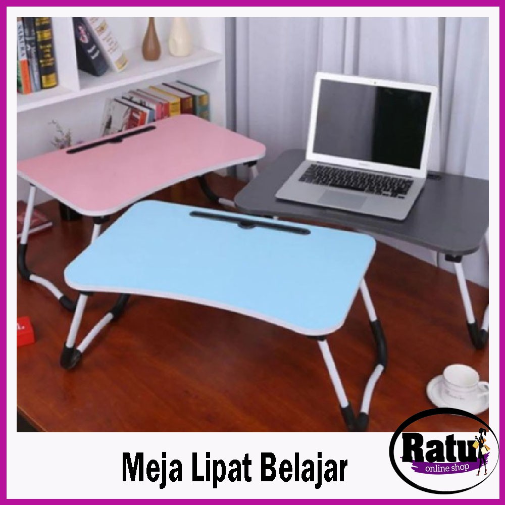 Terlaris Computer Table - Meja Lipat Laptop / Meja Laptop / MEJA LIPAT ANAK - Biru