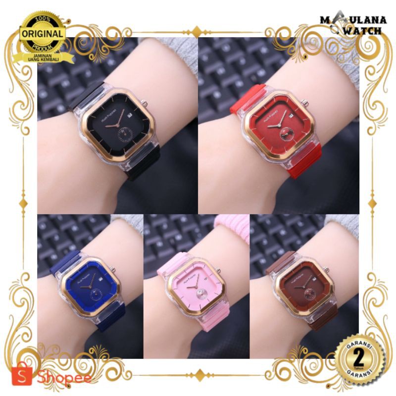 JAM TANGAN PRIA WANITA | RANTAI | KULIT | KARET | MURAH | WANITA [HUSH PUPPIES AC2811] - STRAP RUBBE