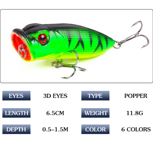 Popper Lure Umpan Pancing Minnow Popping Mancing #98