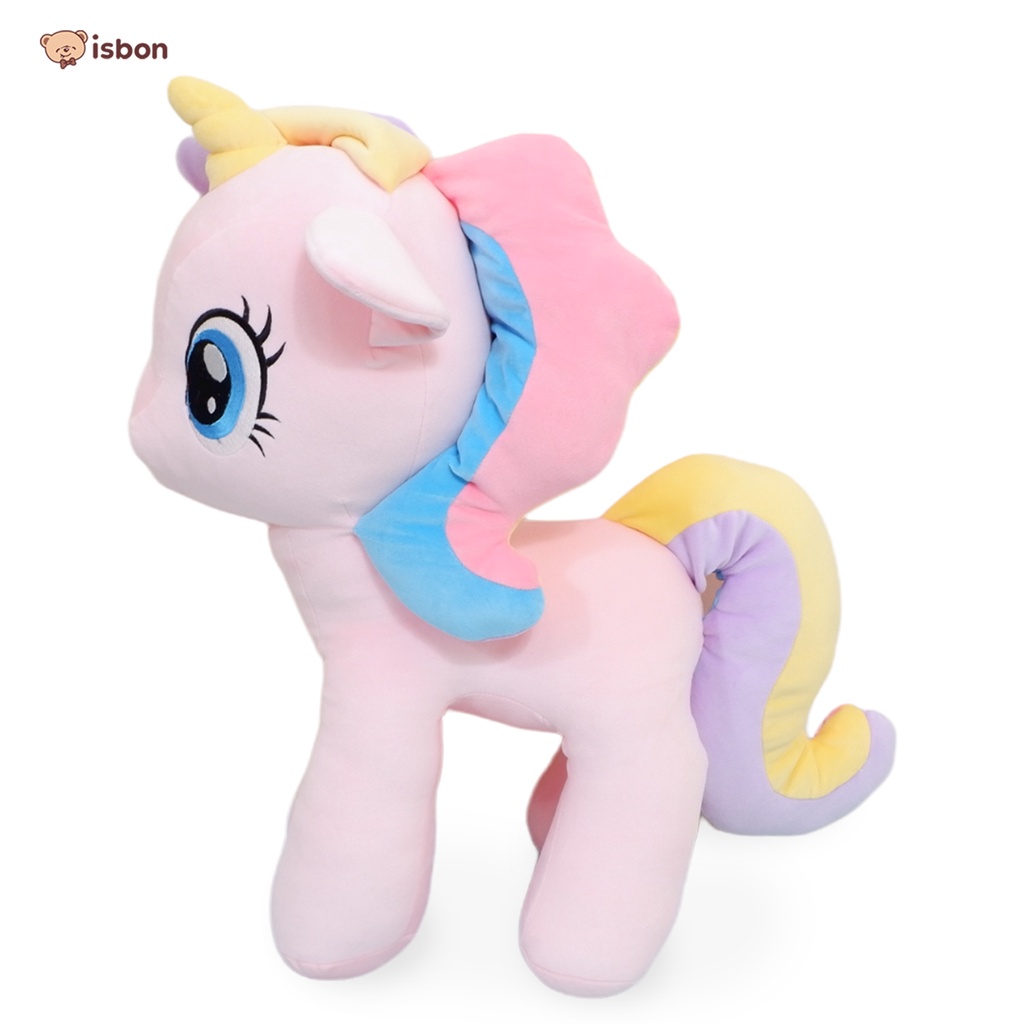 ISTANA BONEKA Kuda Cantik Rainbow Jumbo  Rambut Panjang Cantik Warna Warni Cocok Untuk Mainan Anak Hadiah Spesial Gift