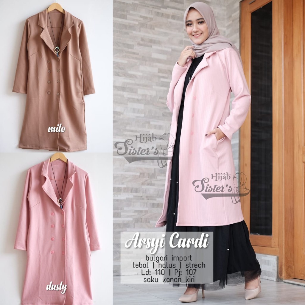 Arsyi Kardigan By Hijab Sister's | Suplier Hijab Solo| Grosir