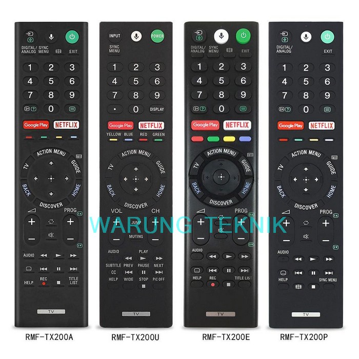 REMOTE TV LED LCD SONY SMART TV 3D PENGGANTI SERI RMF TX200U TX200P TX200A TX200E GOOGLE