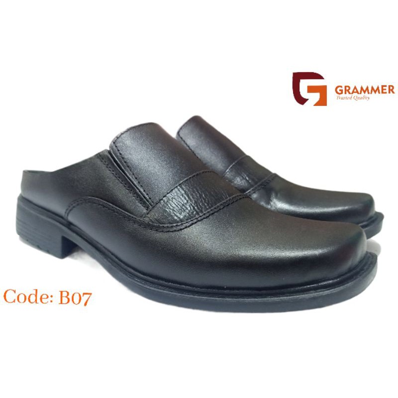 Sepatu Pria Selop Formal Selop Slip On kantoran Kulit Asli Grammer