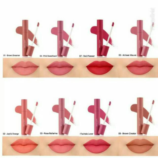 Wardah ColorFit Velvet Matte Lip Mousse dengan 14 warna varian