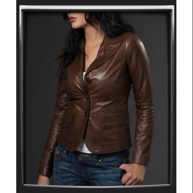 Jaket kulit domba asli kualitas super model jas model santai jaket kulit wanita cewek Garut grosir
