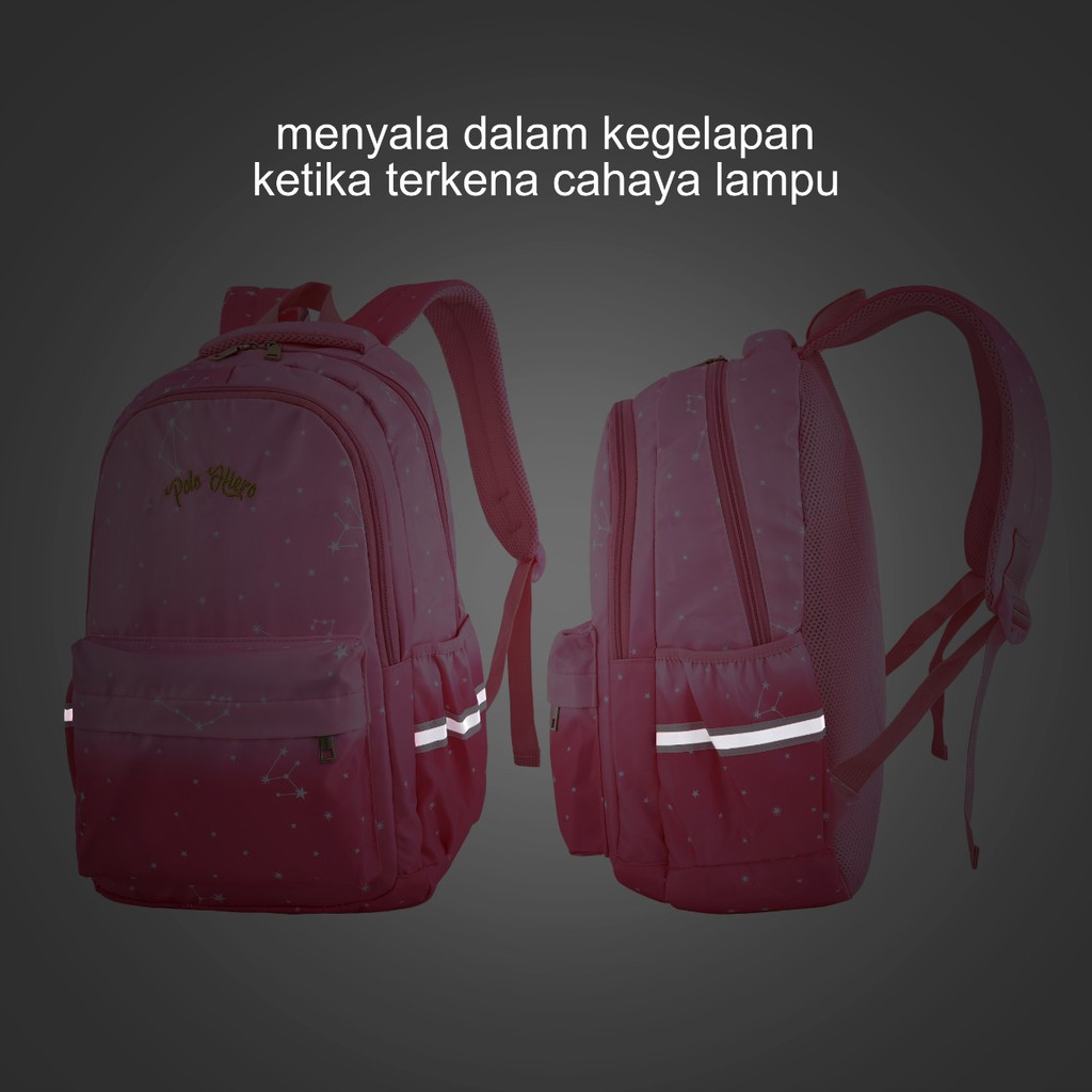 (RF) Ransel Fashion Wanita Ransel Polo Hiero N64031 Tas Sekolah Fashion Tas Fashion