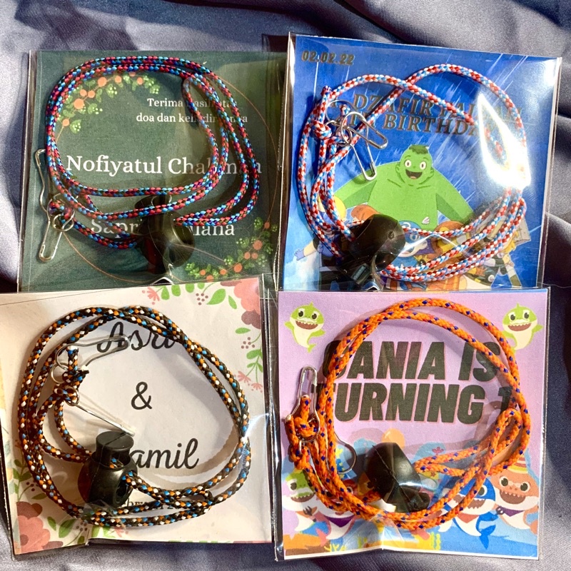 SOUVENIR STRAP MASKER/SOUVENIR TALI MASKER/SOUVENIR PERNIKAHAN KHITANAN/SOUVENIR KONEKTOR MASKER/SOU