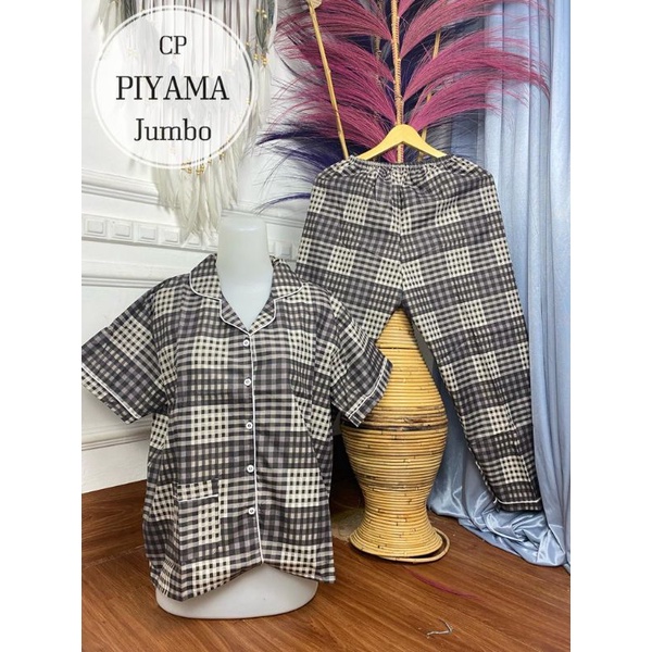 BAJU TIDUR CP PIYAMA 4L MOTIF BUNGA / PIYAMA MOTIF BUNGA / BAJU TIDUR BUNGA MURAH /PIYAMA CP MURAH-ZR #09
