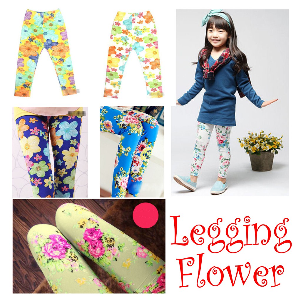 [JOYLEEN BEBE] Legging flower legging bunga legging anak legging nyaman legging murah