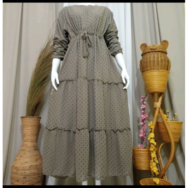 gamis ania 14 polkadot jumbo