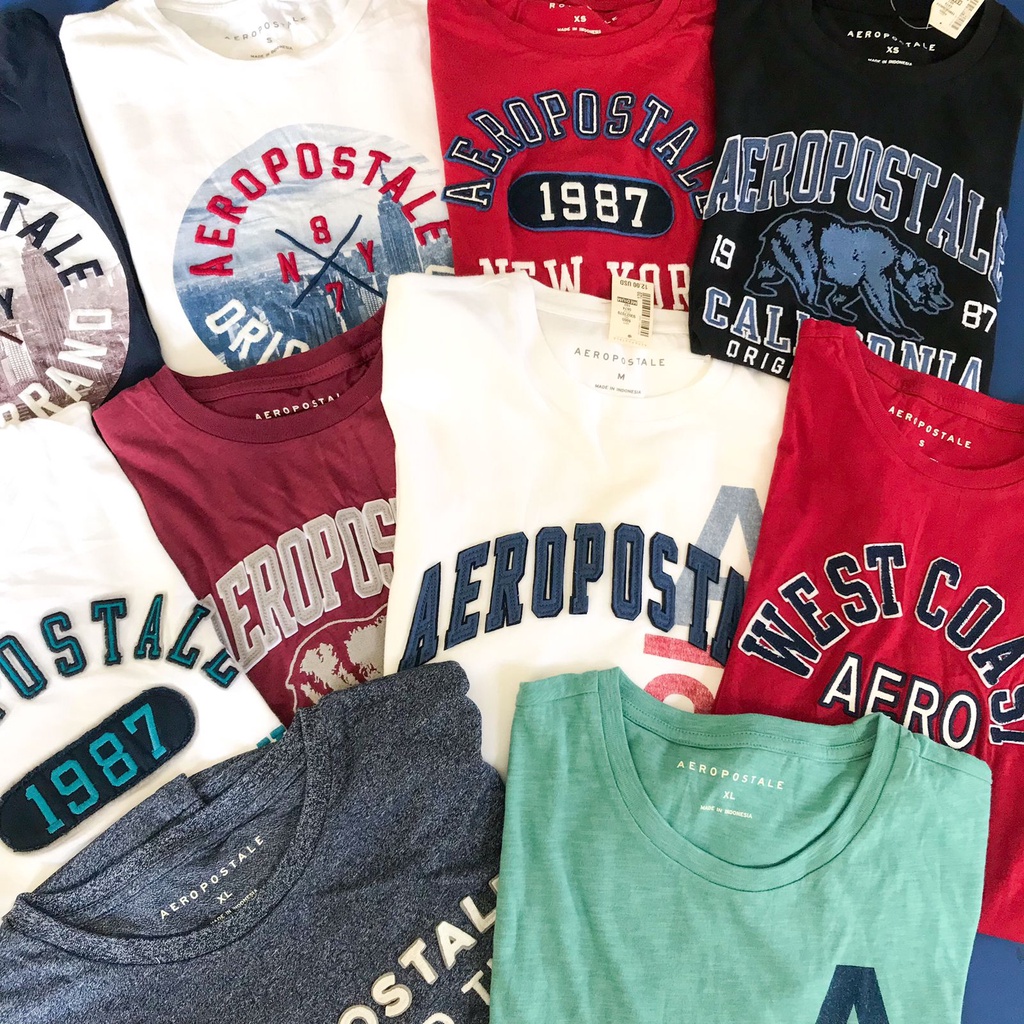 KAOS PRIA AEROPOSTALE KATUN T-SHIRT ORIGINAL 100% ADEM