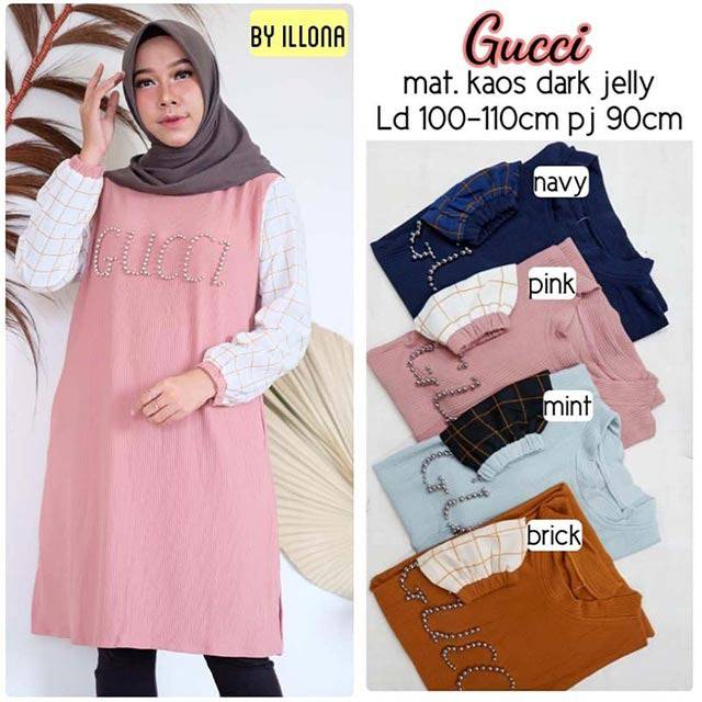 GUCCI TUNIK, Matt Kaos Texture Import Mix Crep