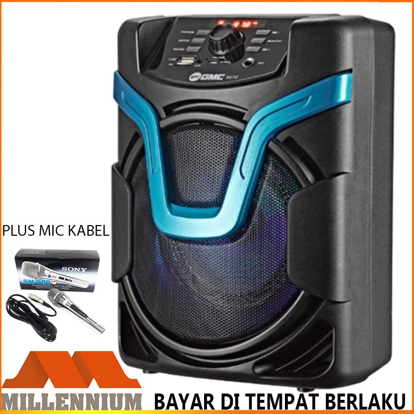 Speaker Bluetooth GMC 897D 6 Inch Radio USB+Microphone Sony