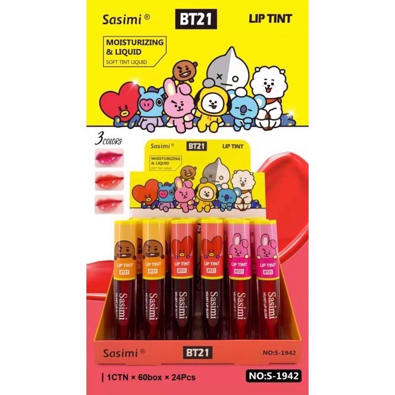 YA 820 - LIP TINT LIP COLOUR LIP GLOSS SASIMI MOISTURIZING &amp; LIQUID BT21