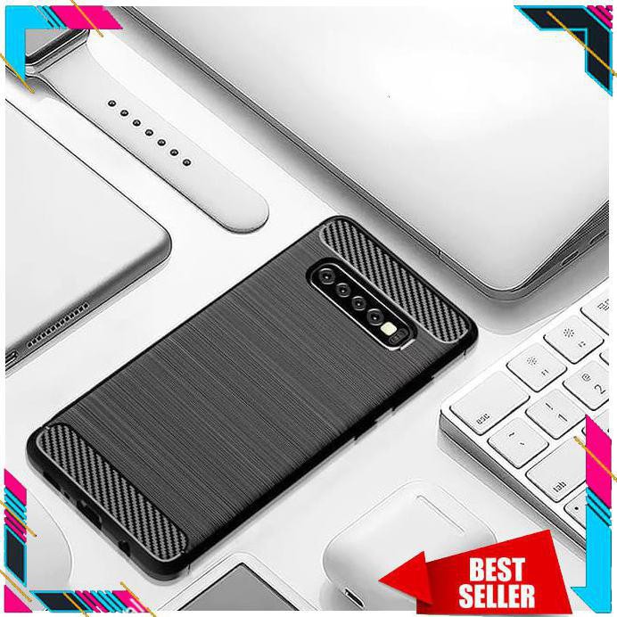 Casing Hp Samsung S10 S10 Plus Soft Case Brushed Carbon