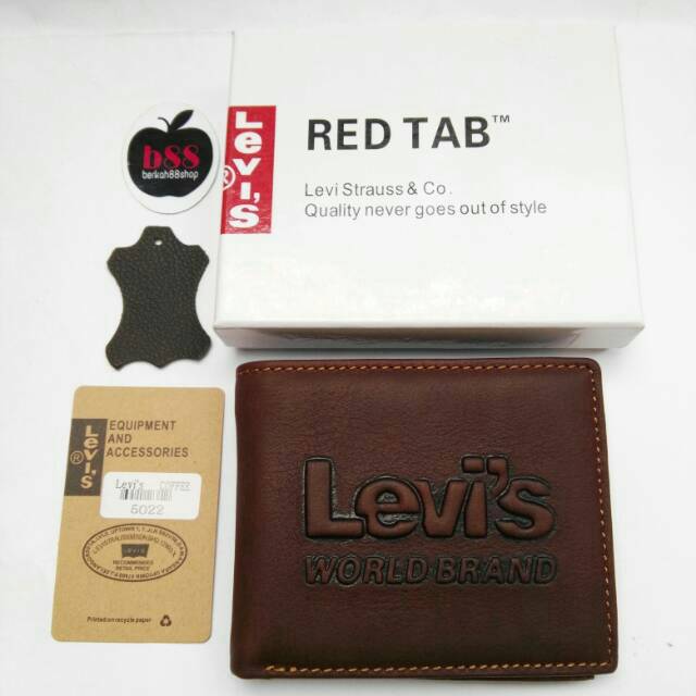 COD Dompet Kulit Pria Super Premium 3 Dimensi Levis 5022 New Dompet Import