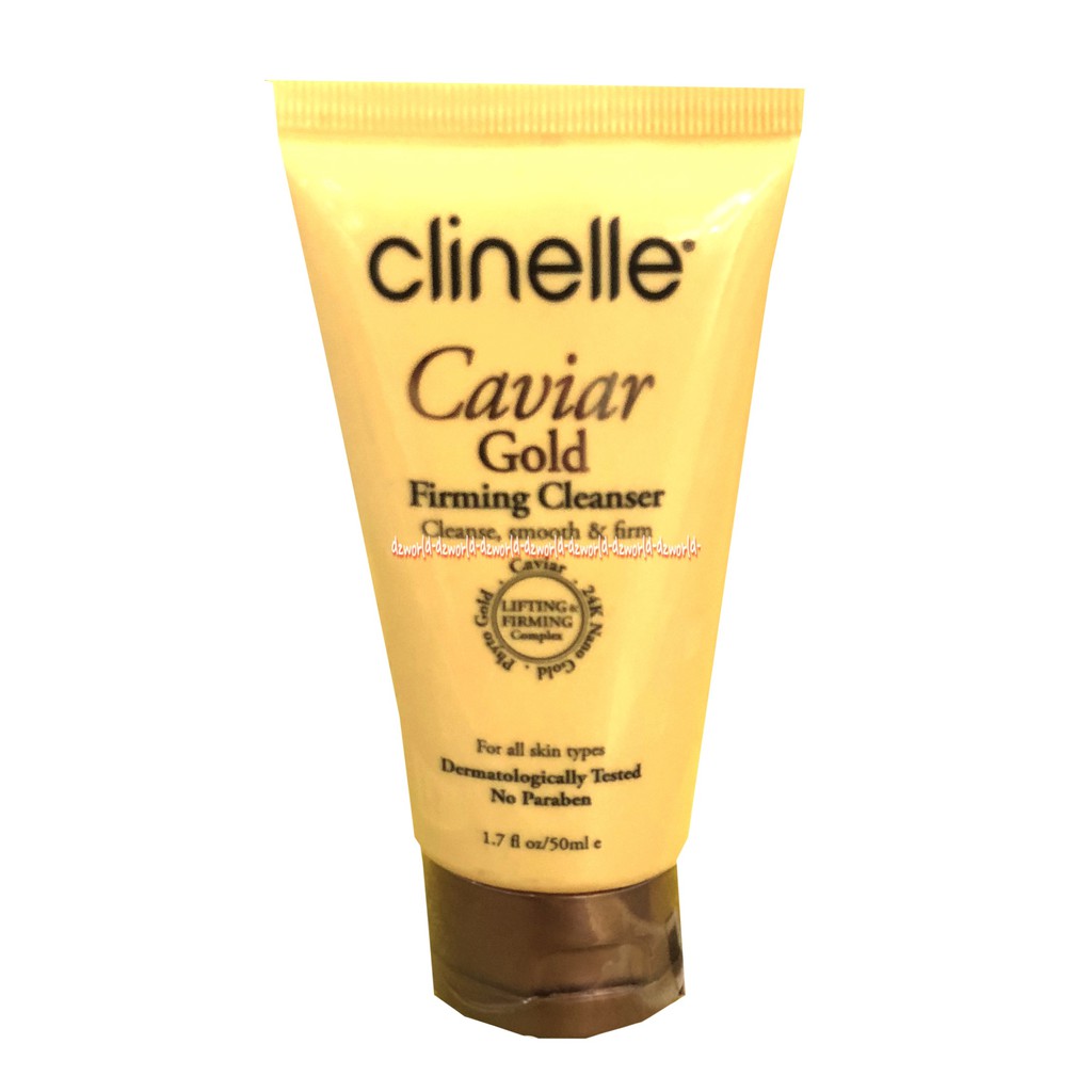 Clinelle Cavier Gold Firming Cleaner 50ml untuk semua jenis kulit dan tanpa paraben