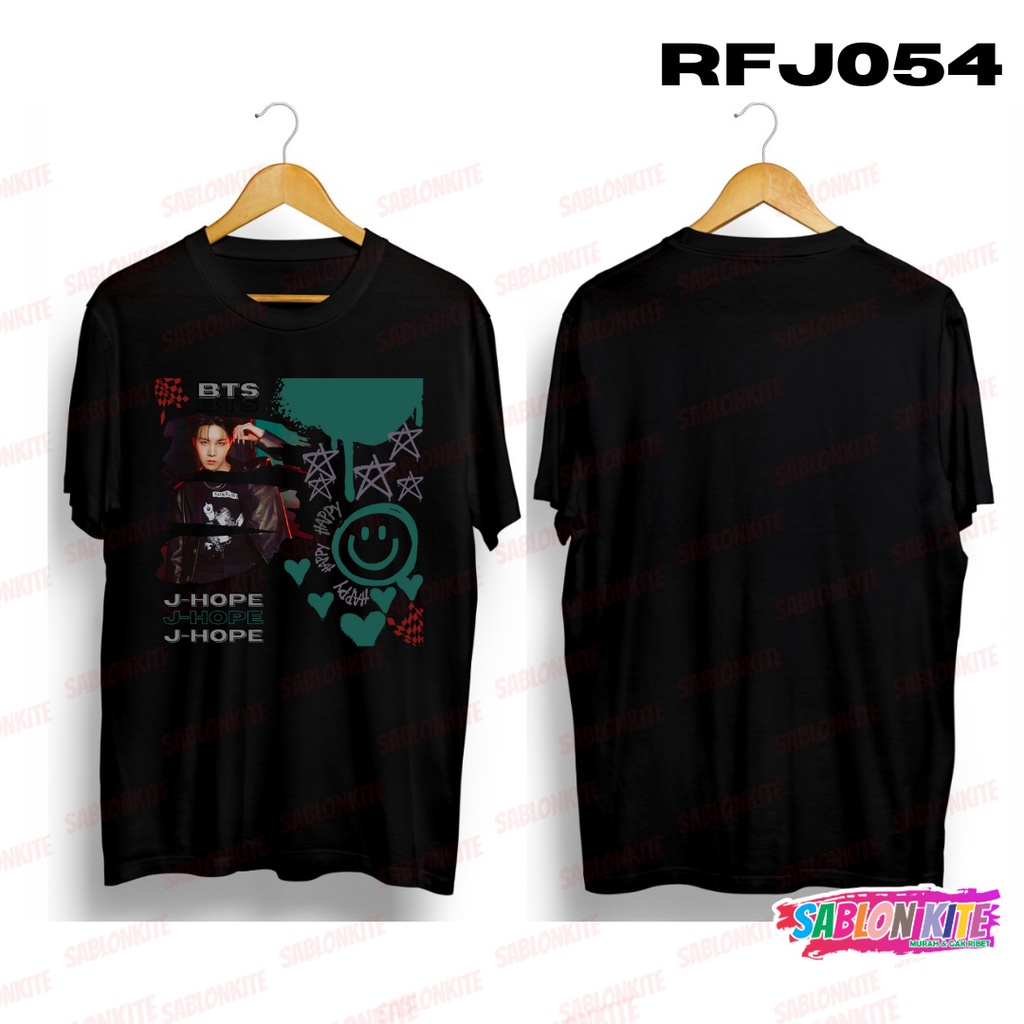 MURAH!!! KAOS KPOP JHOPE SMILEY PAINT RFJ054 COMBED 30S