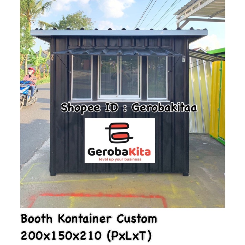 Booth Kontainer besar/ Booth Kontainer Kaca Geser