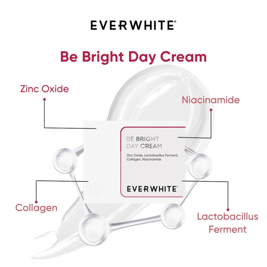 Everwhite Be Bright Day Cream Krim Siang Melembutkan Mencerahkan Wajah Kencang