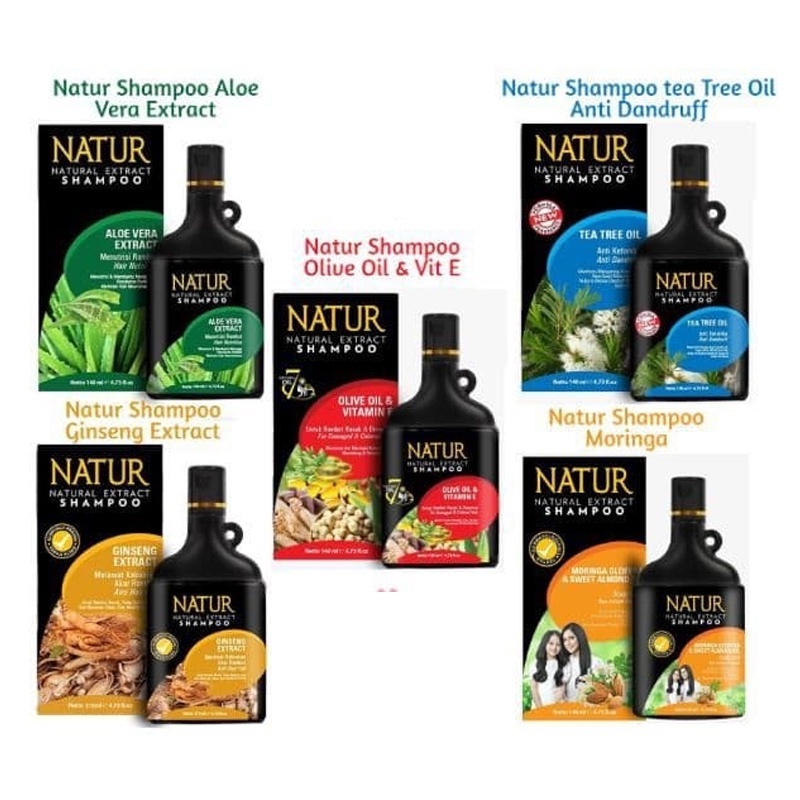 Natur Shampoo Ginseng Aloevera Tea Tree | Tonic | Vitamin | Conditioner | Serum