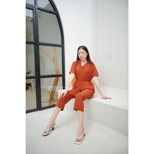 Stelan Clara Button 2in1 Wanita Setelan Model Terbaru Bisa COD