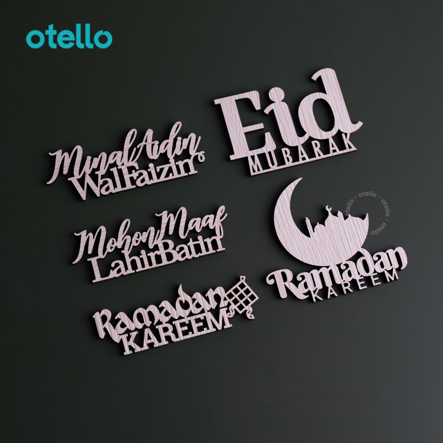 Hampers Tag Idul Fitri Hang Tag Kayu Hiasan Label Gantungan Lebaran