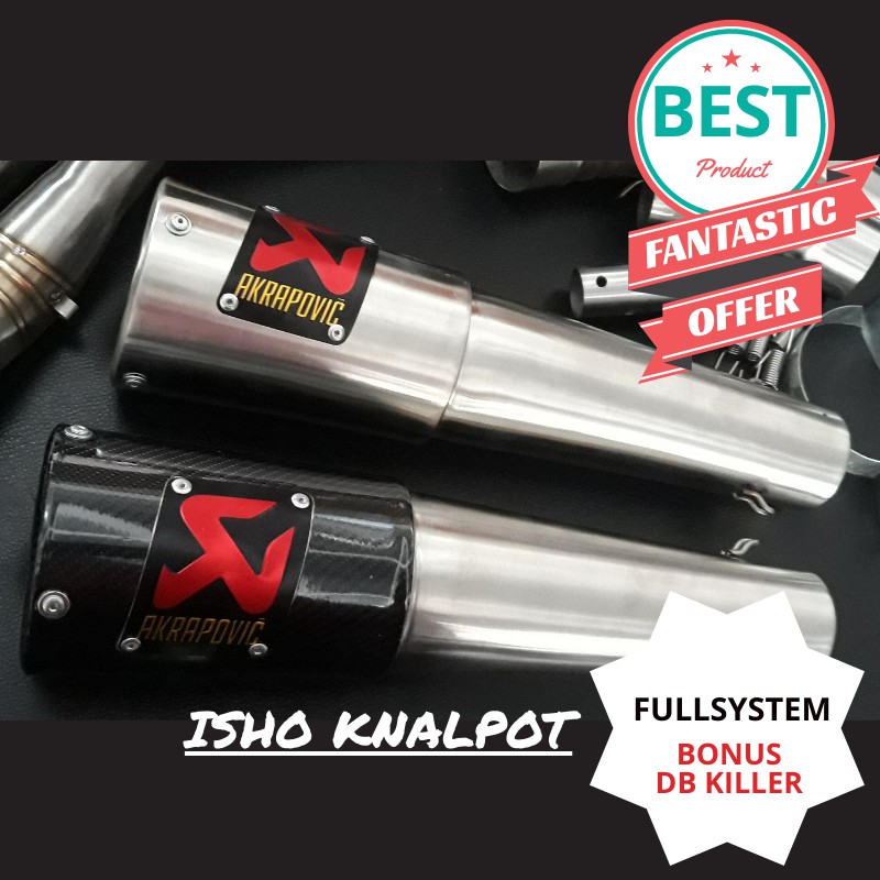 FULLSYSTEM KNALPOT AKRA GELAS TITAN, RR MONO, AKRA GELAS TITAN