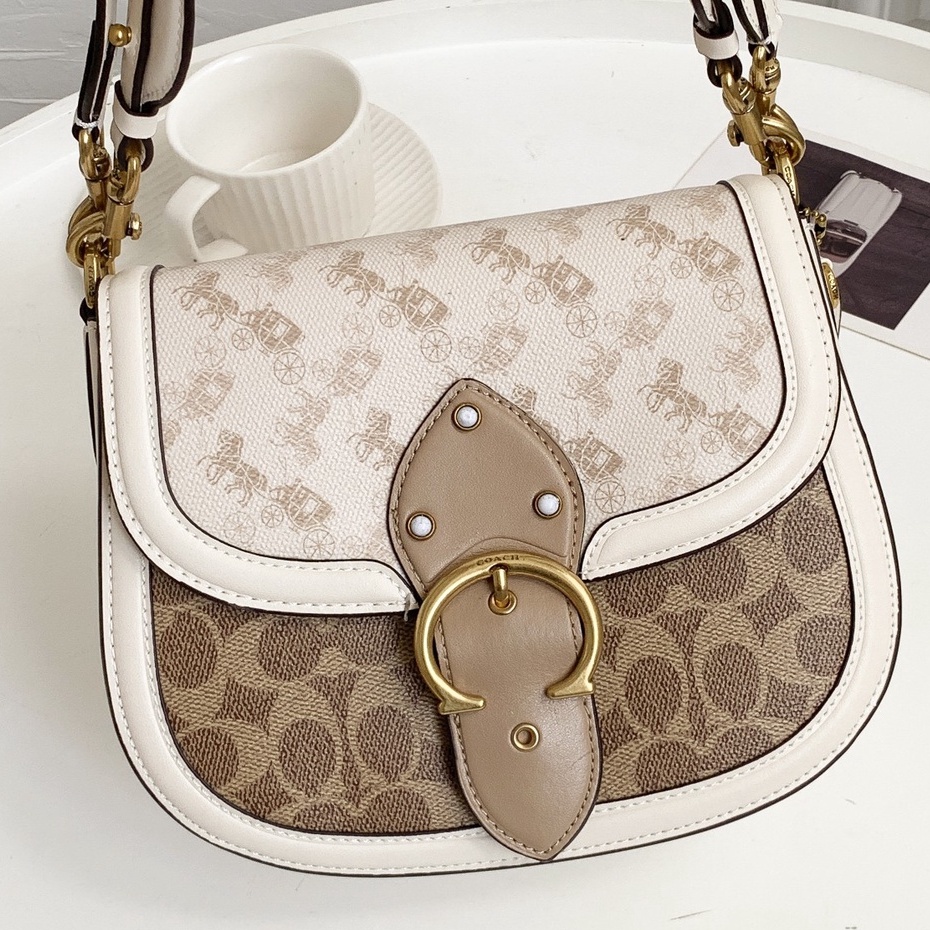 3837 coach Saddle bag ladies shoulder bag crossbody bag