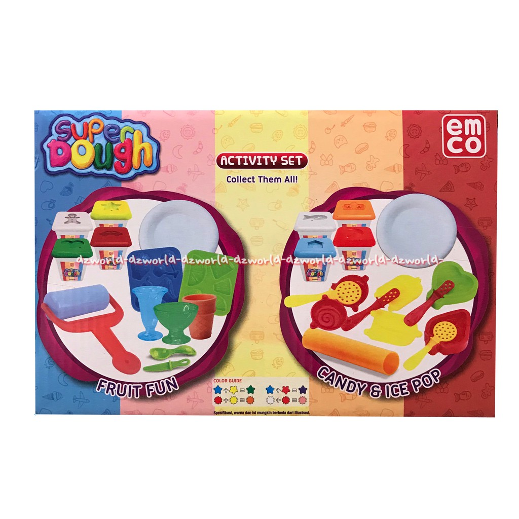 Emco Super Dough Activity Set Fruit Fun Mainan Lilin cetak Buah-buahan