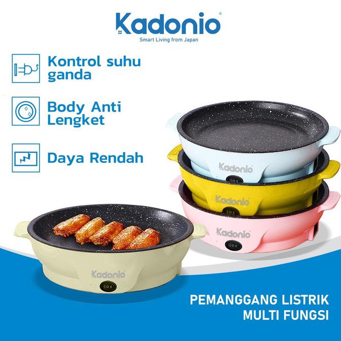Kadonio Wajan Listrik BBQ Non Stick Multifungsi Kompor Tanpa Asap