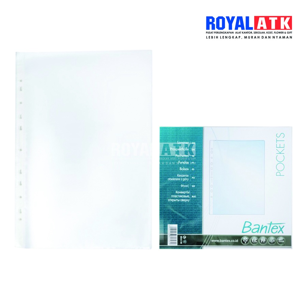 

POCKET F4 0.06MM PP CLEAR (8843 08) BANTEX (@20)