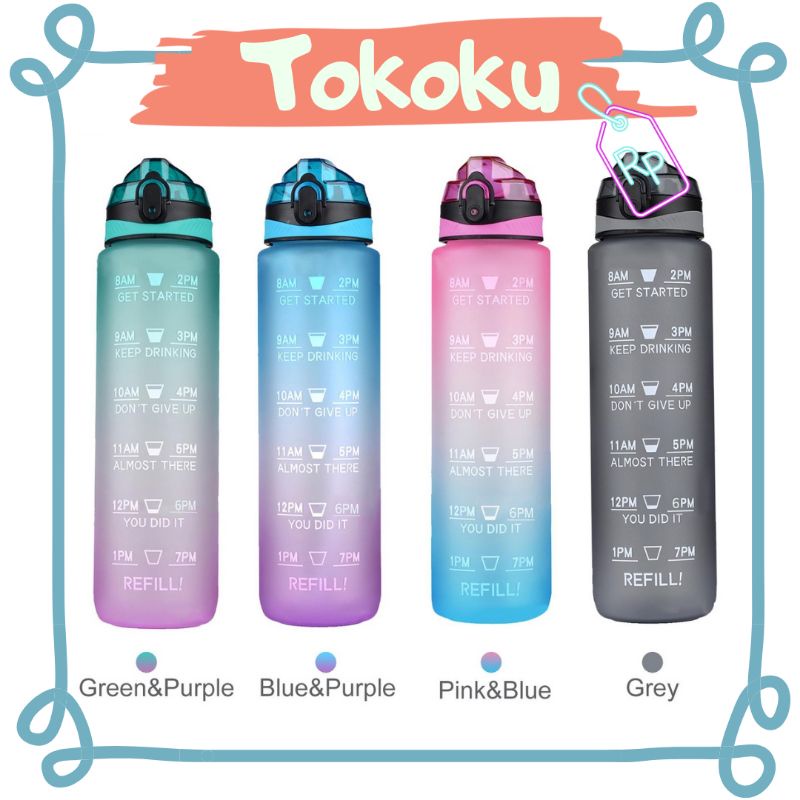 READY botol minum besar 1L seperti quifit botol minum gradasi