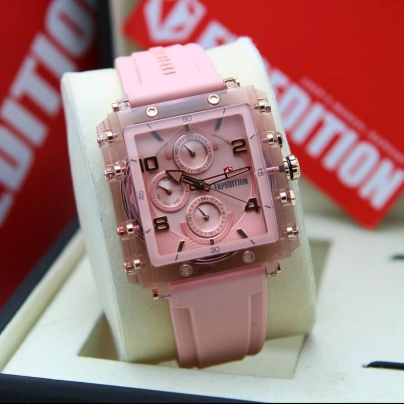 Jam Tangan Wanita Expedition E 6808 BF Pink Original Fashion Wanita