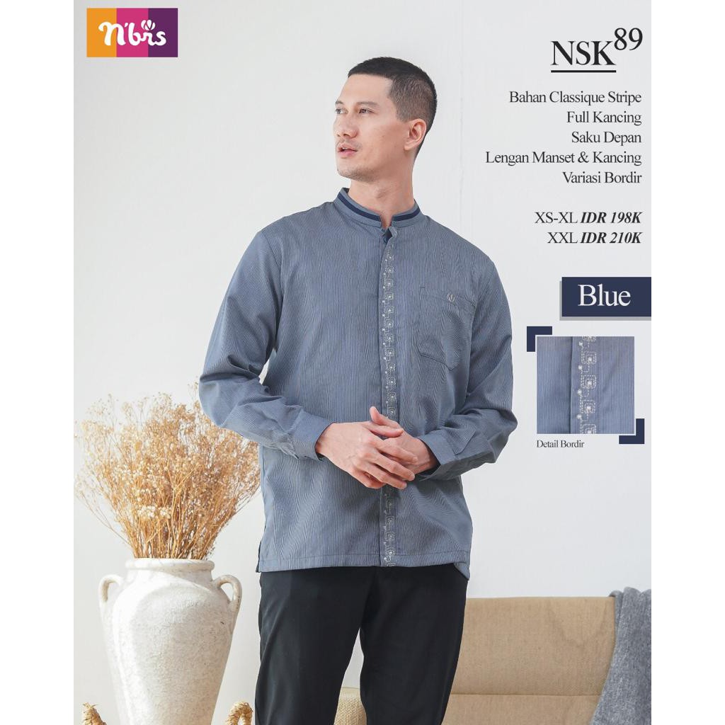 NBRS KOKO NSK 89 DAN GAMIS NB A89 BAJU TAQWA PRIA FASHION MUSLIM PAKAIAN COUPLE TERBARU 2021