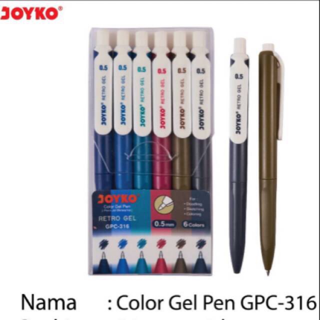 

Joyko Retro Gel Pen 6 GPC-316