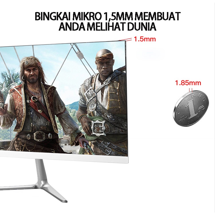 BLUE SKY Monitor tatap muka 24 inci, monitor definisi tinggi 144HZ/75HZ, monitor gaming profesiona