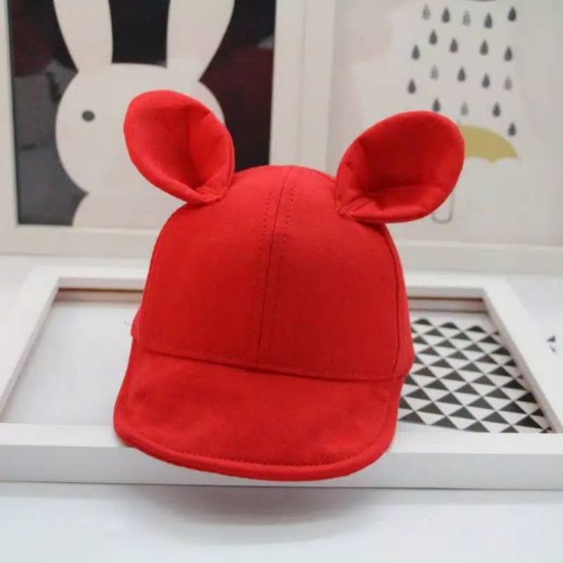 Topi bayi korea lucu / baby hat / topi bayi little mouse 3d