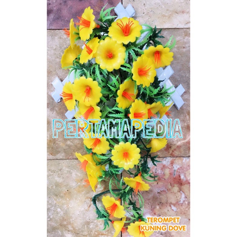 C5 BUNGA TEROMPET PLASTIK/Bunga Artificial/Bunga Dekorasi/Bunga Hiasan/Bunga Dinding/Bunga Pajangan-3