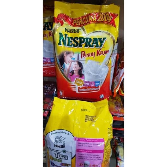 1600gr 1 6kg Susu Nestle Nespray Full Cream Penuh Krim Shopee Indonesia
