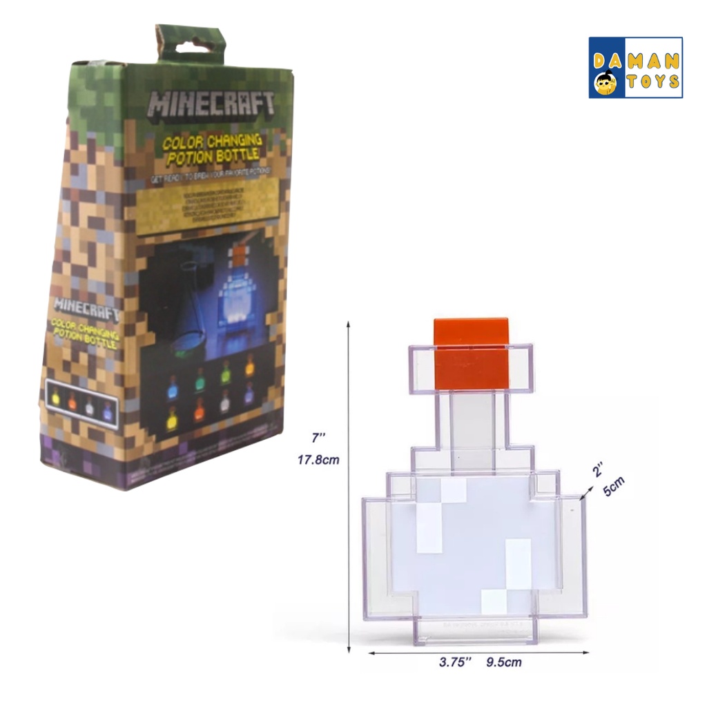 Figure Minecraft Creeper Sway Light Potion Bottle Light Lampu Tidur Karakter Lucu kado ulang Tahun Anak