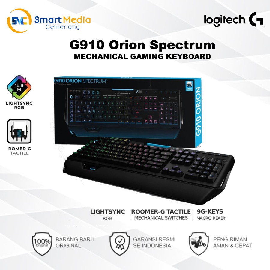 Logitech G910 Orion Spectrum Keyboard Gaming Mechanical RGB